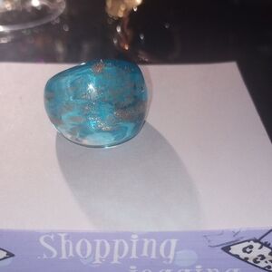 Elegant Blue and Gold Ring